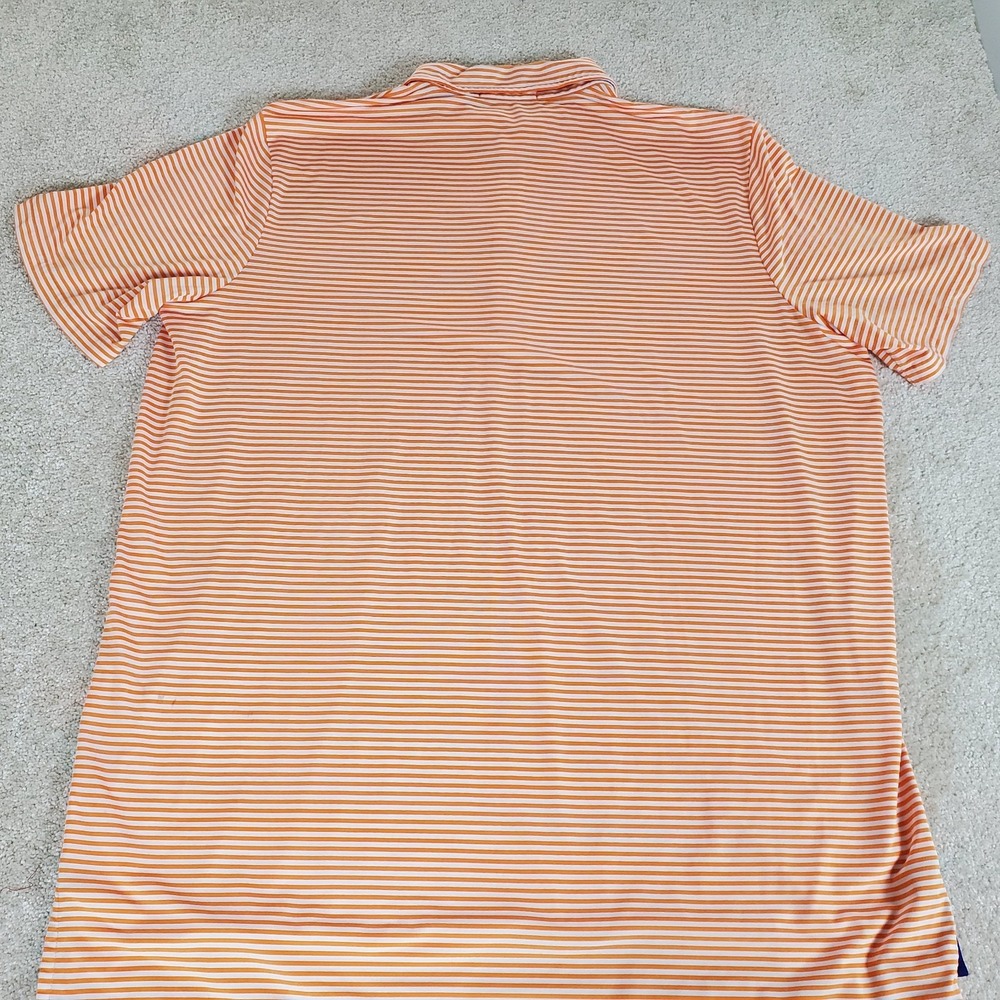 Ralph Lauren RLX Men's Polo Golf Shirt Size 2XL XXL Orange Striped Short Sleeve - Picture 3 of 12